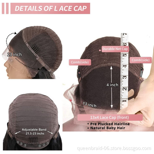 Brazilian Remy Lace Front Human Hair Short Bob Wigs With Baby Hair 13X4 Wet And 4X4 Wavy Curly Brazilian Hair Wigs For Women